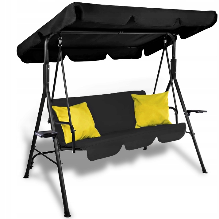 Huśtawka Ławka Bujana Ogrodowa Duża 3 Osobowa Materac