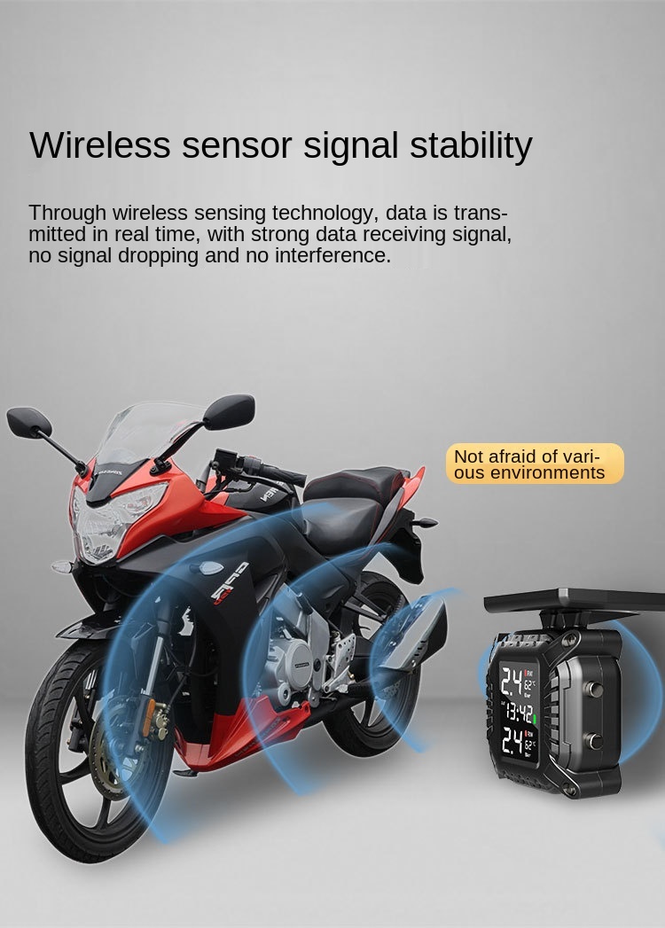 Motocyklowy system monitorowania ciśnienia TPMS Producent bez marki