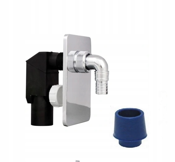 SYFON PODTYNKOWY ODPŁYW DO PRALKI CHROM