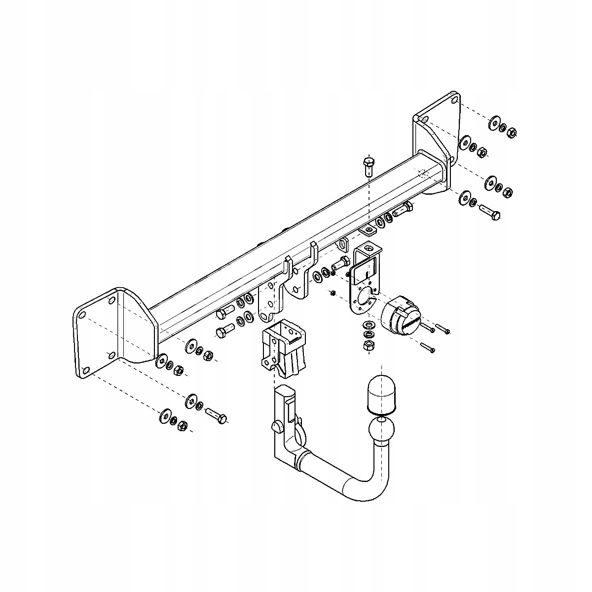 Hak holowniczy Wypinany Volvo S90 234 2 II Sedan od 16 MODUŁ 13 PIN GRATIS Producent Steinhof