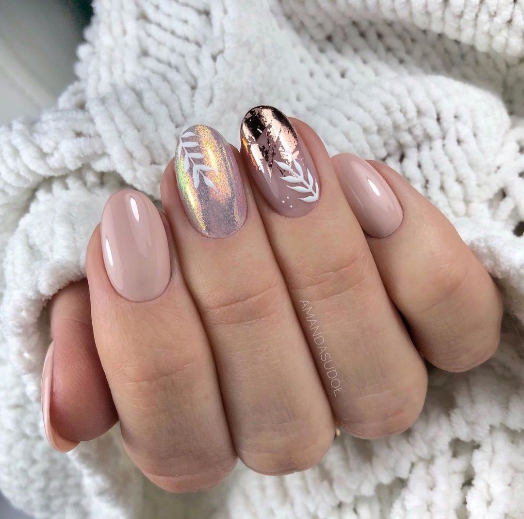 Folia transferowa ROSE GOLD do zdobień paznokci Kolor dominujący różowe złoto