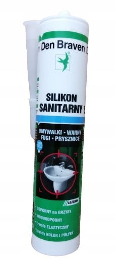 

Silikon sanitarny Bezbarwny Den Braven Stop Pleśń