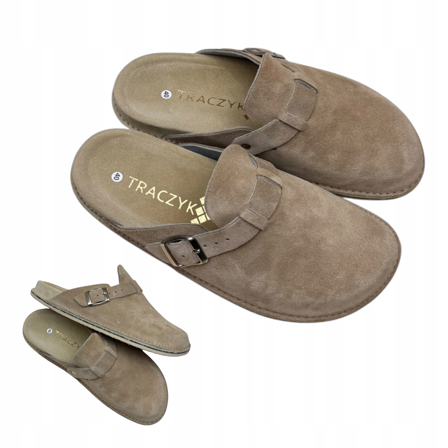 Traczyk Originální Nazouváky Ortopedická Přírodní Kůže Béžová Fusbet vel. 37