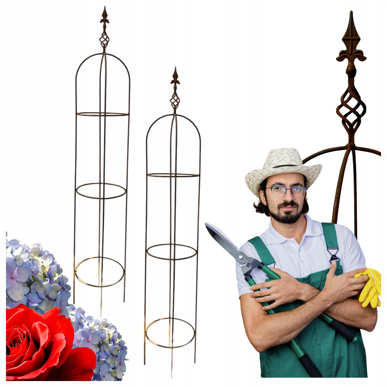 Podpora roślin krzewów piwonii hortensji róż podpórki pergola 170cm i 190cm