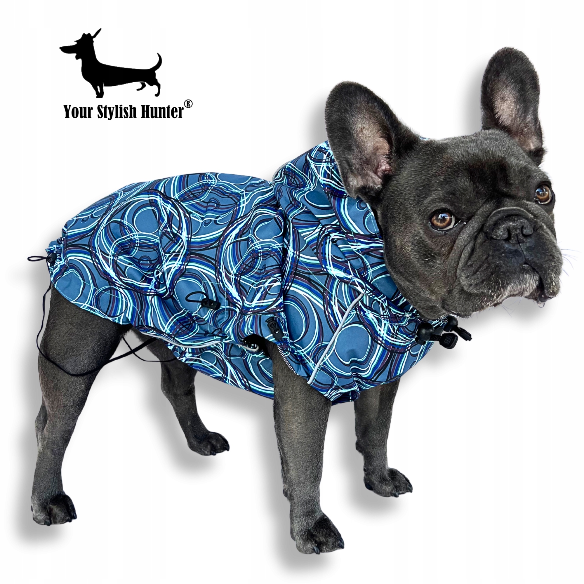 Levně Dešťová bunda obleček pro psa francouzský buldoček mops M