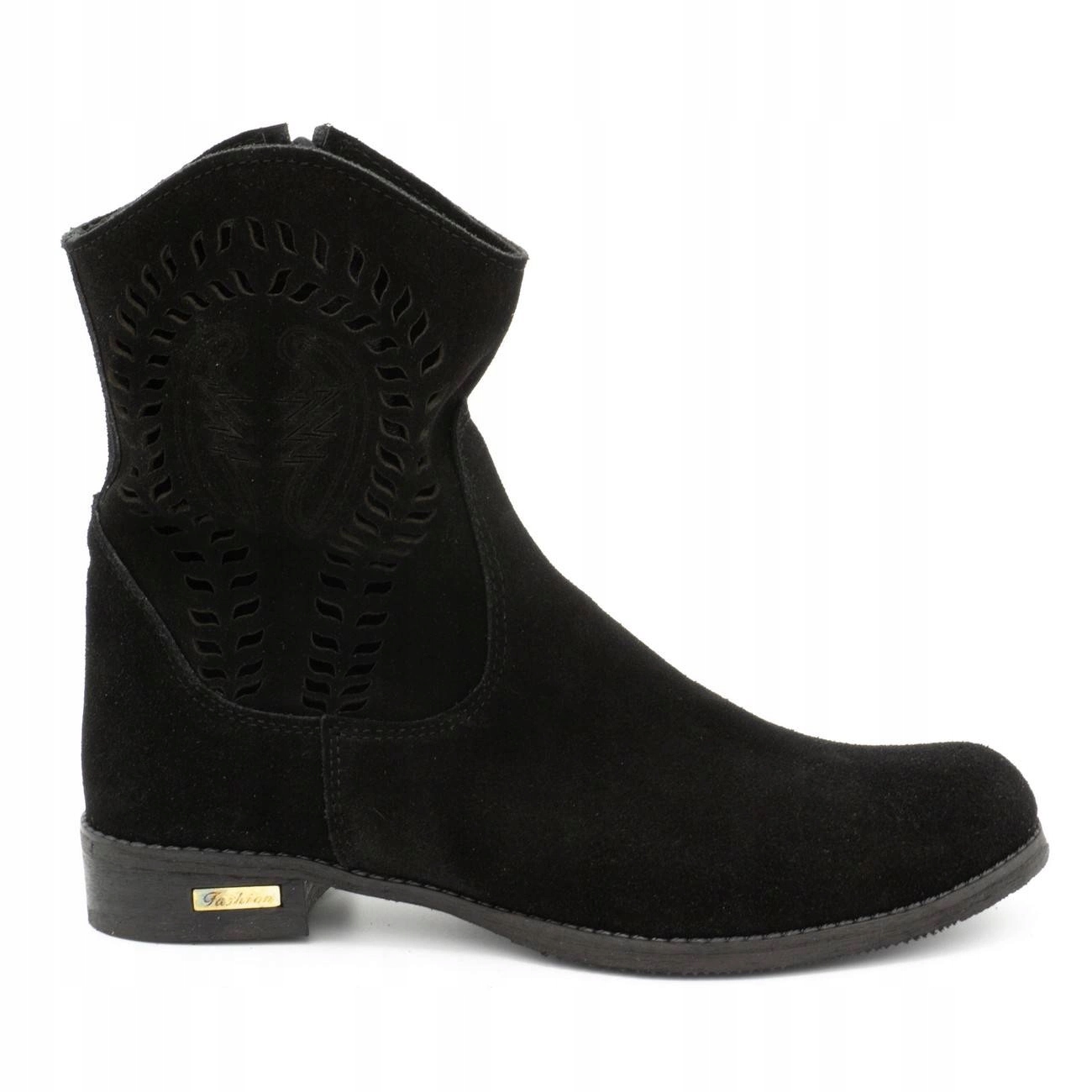 Dámské kotníkové boty na jaro a podzim azurové výřezy westernový styl boho 39