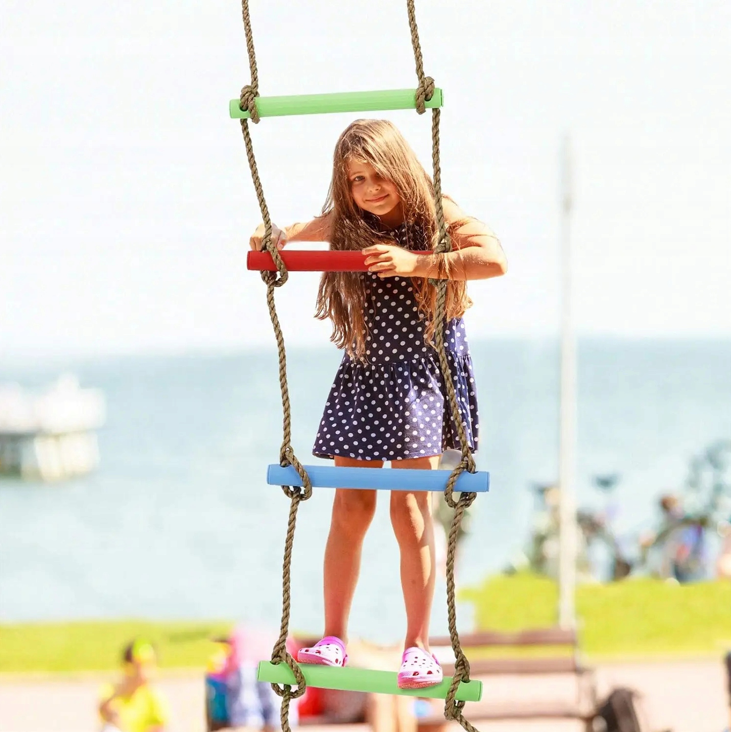 DRABINKA WSPINACZKOWA DLA DZIECI 230cm Plac Zabaw 6Stopni 60KG Chill&Thrill Certyfikaty, opinie, atesty CE EN 71