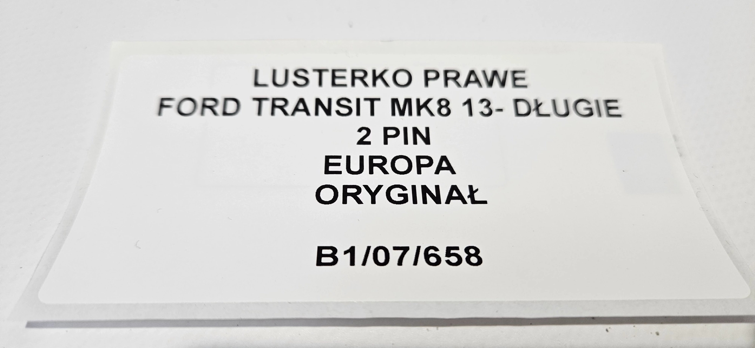 mirror right FORD TRANSIT MK8 13- DLUGIE 2PIN