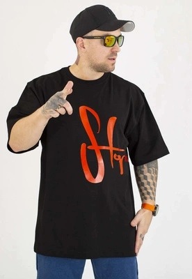 Tričko Stoprocent Premium Front Back černá červená