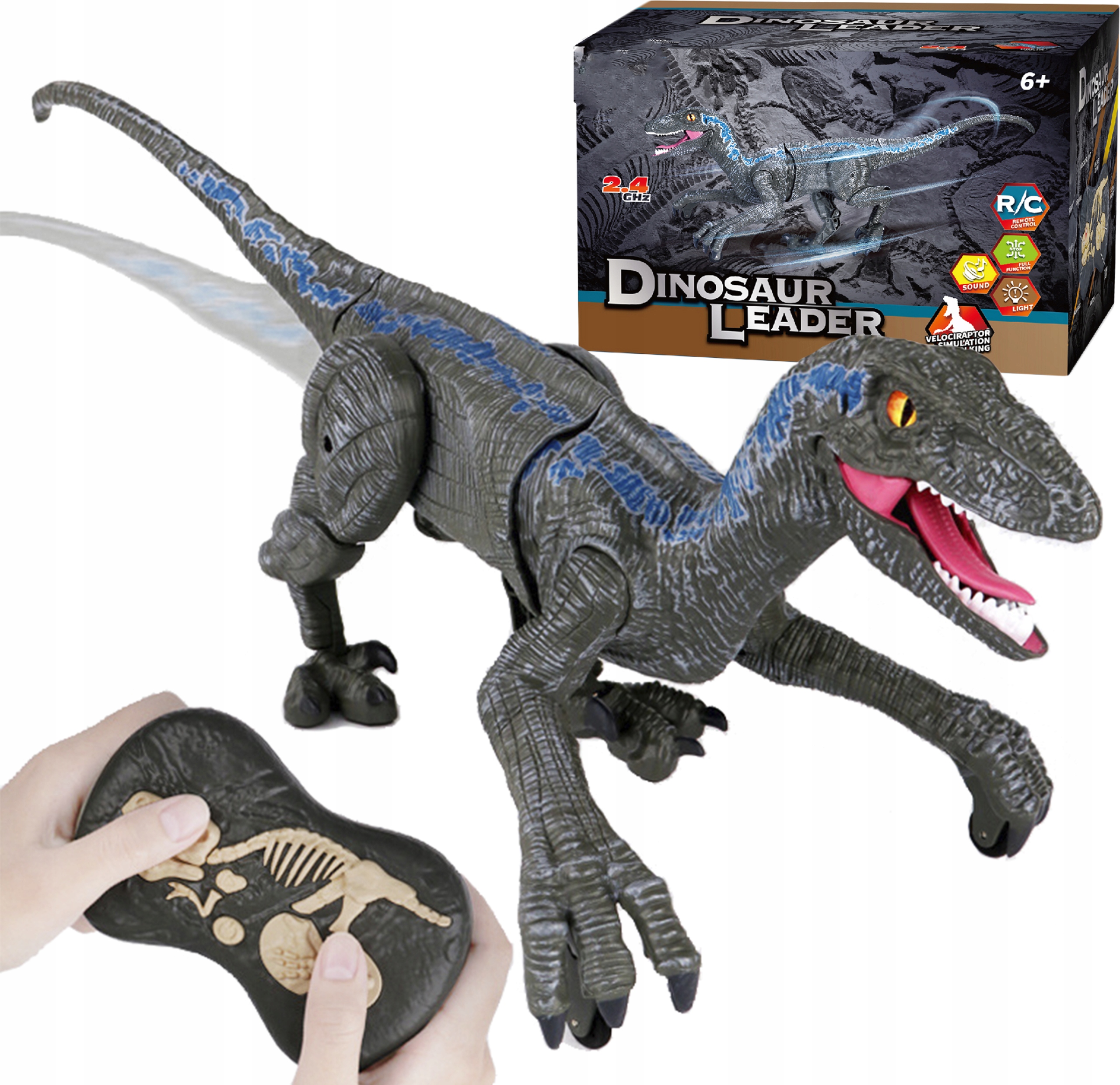 

Velociraptor Blue Zdalnie Sterowany dinozaur Ryczy