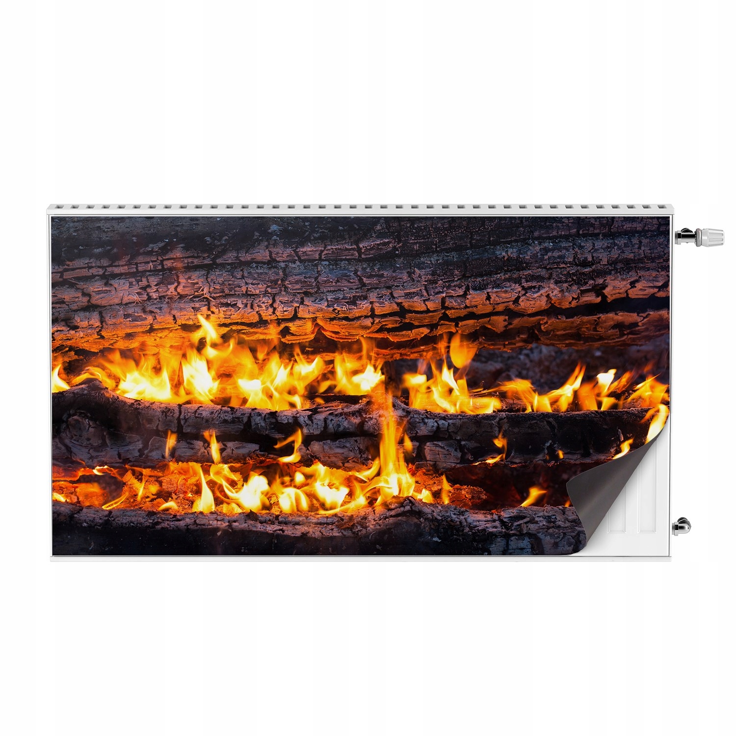 Magnetická krytka na radiátor Nosník dřevo oheň