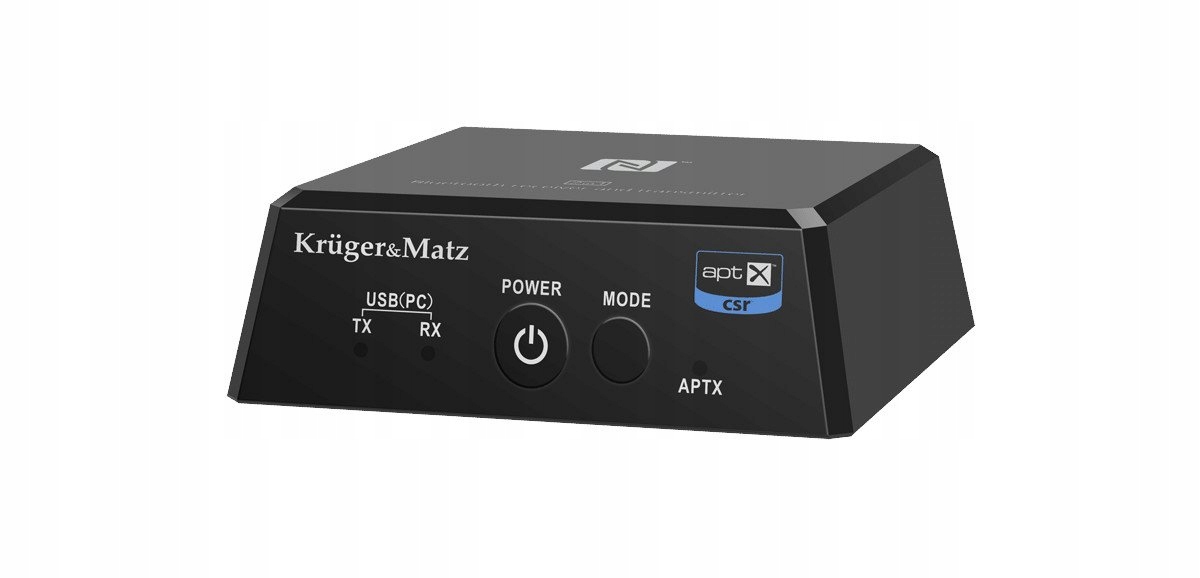 Kruger&Matz KM0352 Bluetooth vysílač a přijímač BT-1, HiFi Audio (Apt-X , N