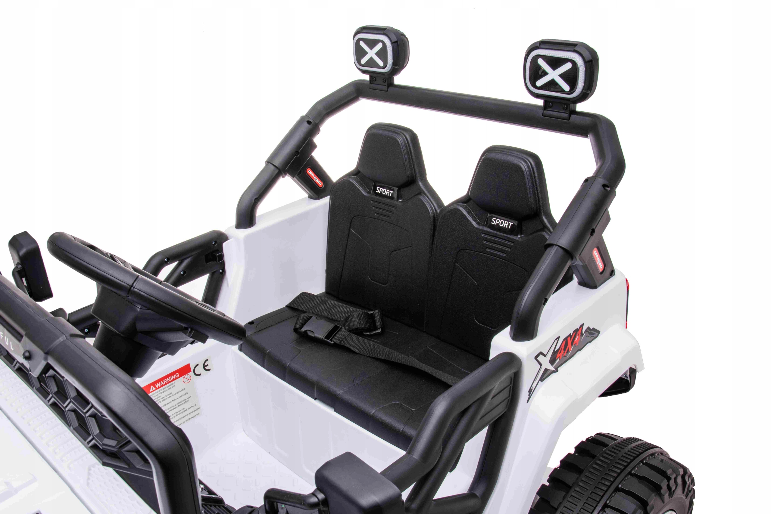 AUTO POJAZD OFF ROAD SPEED EKOSKÓRA 4X35W RADIO Kolor Biały