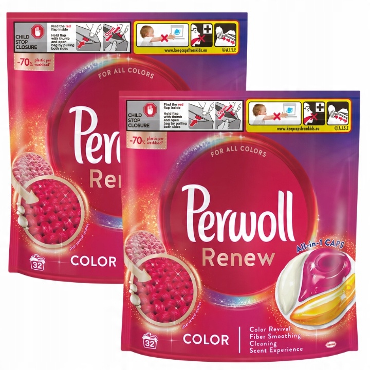 

Perwoll Caps Color Kapsułki do Prania 32pr x2