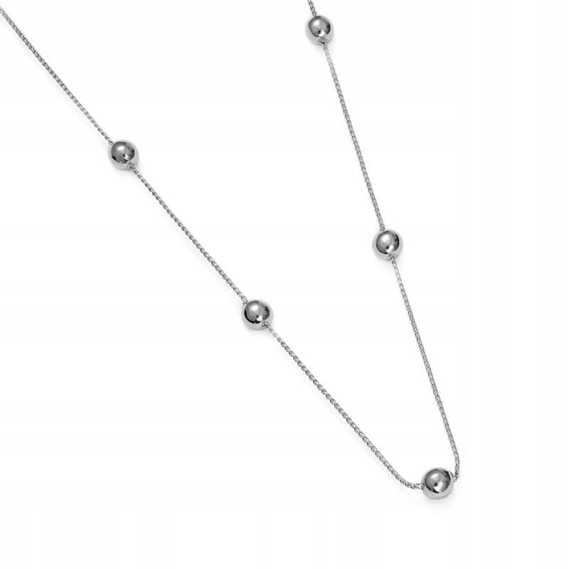 Stříbrný Náhrdelník S Kuličkami Řetízek odolný Kuličky kuličky choker Colibra