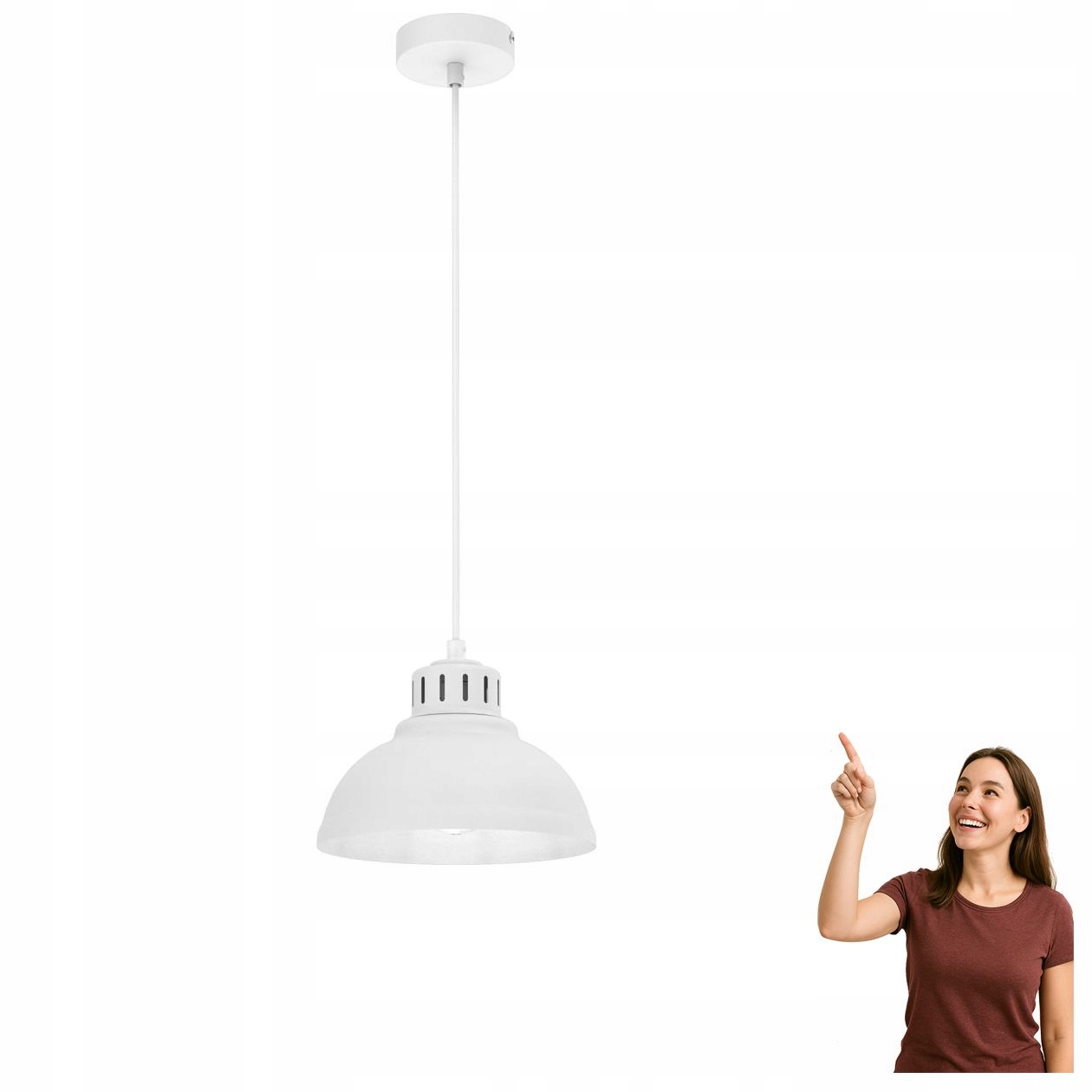 Bílá závěsná lampa Sven 9075 Luminex