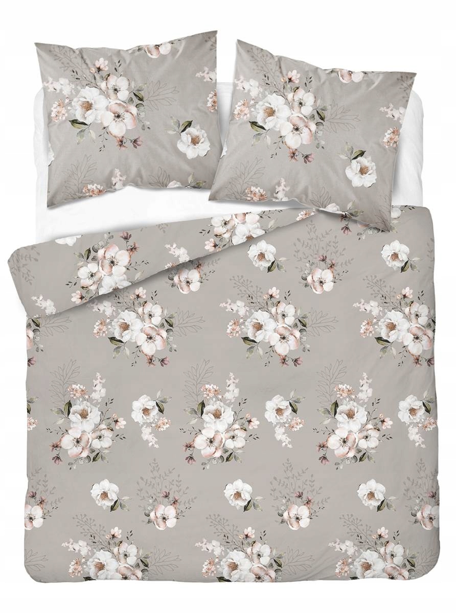 Pościel Satyna 160/200 Detexpol 100% Bawełna Kwiaty Home Satin