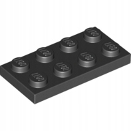 

4You Lego 3020 Płytka 2X4 Czarny (2szt)