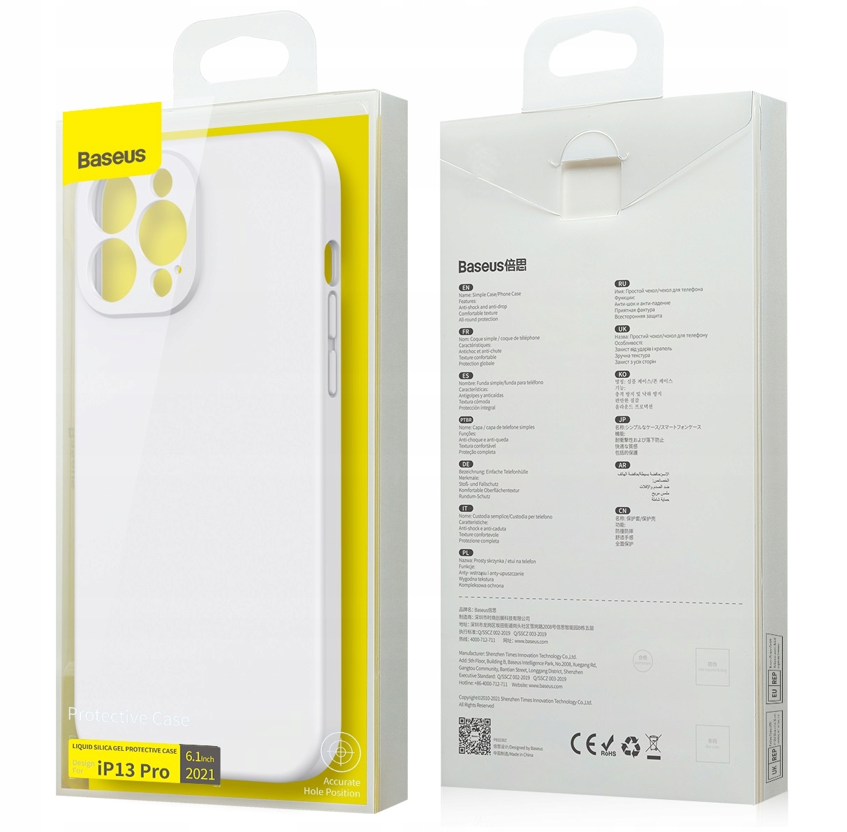 BASEUS SILIKONOWE MOCNE ETUI POKROWIEC SLIM CASE OBUDOWA DO IPHONE 13 PRO Funkcje pochłanianie wstrząsów