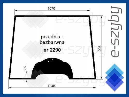 sklo Mf série 4200 4300 přední bezbarvé