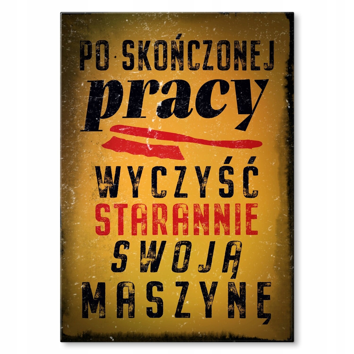 Kovový plakát po dokončení práce Dárek 22 x 31 cm