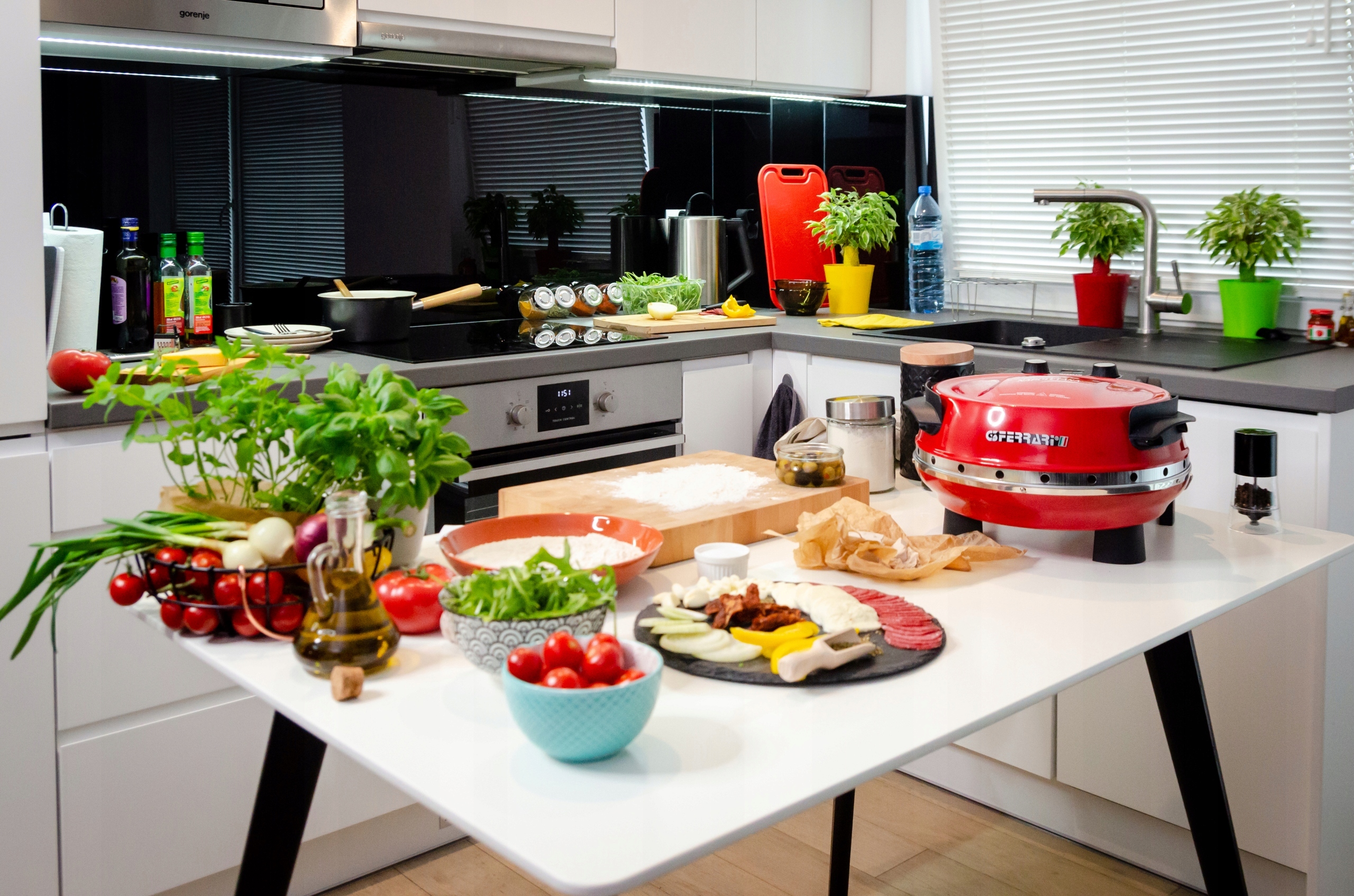 PIEC DO PIZZY G3FERRARI G10032 2 KAMIENIE 5 MINUT 1200W 400°C + EBOOK Komunikacja lampka kontrolna sygnał dźwiękowy timer