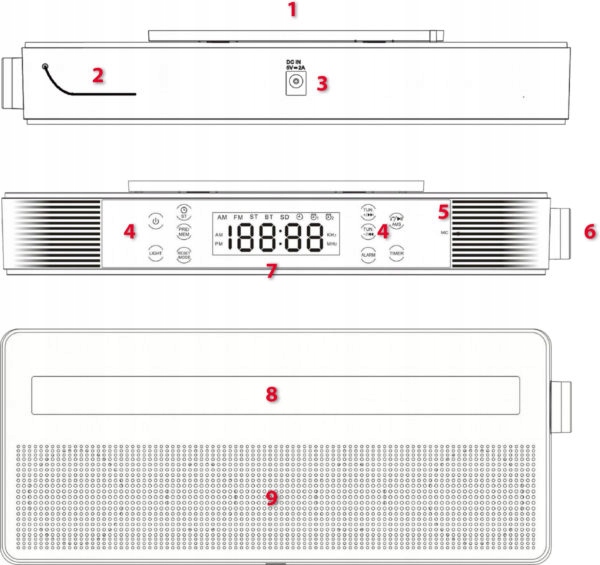 Radio FM Ferguson Regent Cucina SREBRNE Bluetooth do kuchni Model Cucina