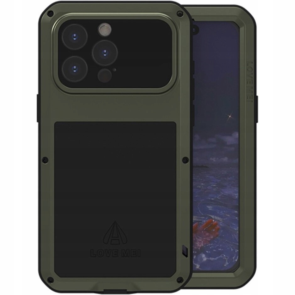 Love Mei Pancéřové Pouzdro Sklo Pro Iphone 15 Pro Max, Kovové, Odolné