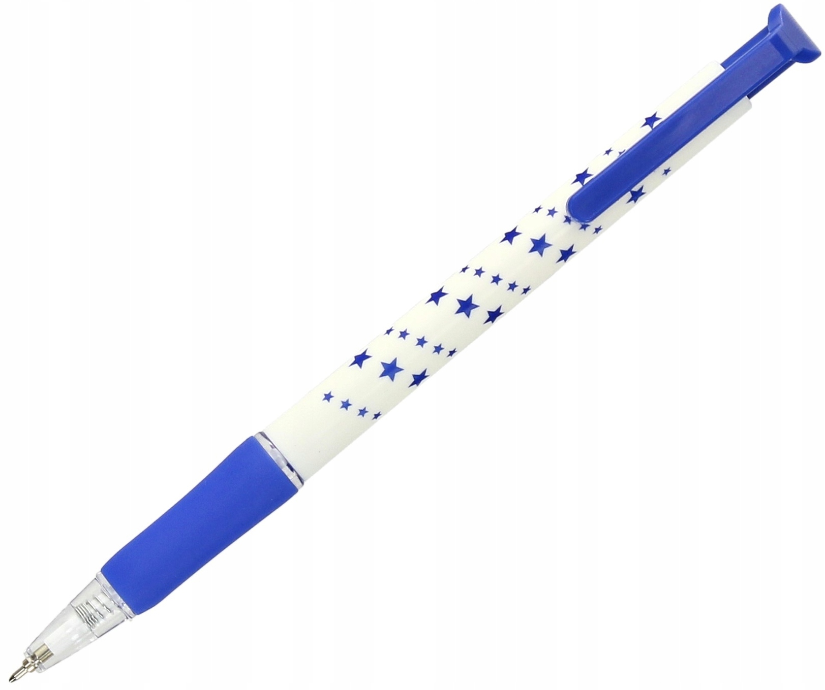 

Długopis Toma w Gwiazdki klikany niebieski TO-069