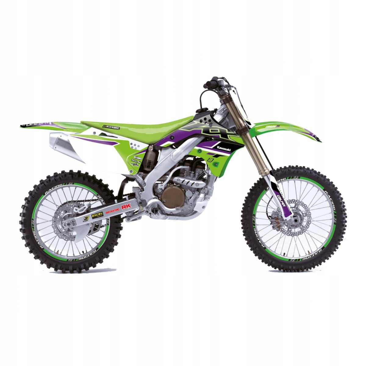 Blackbird Sada Nálepiek (oklein) Kawasaki Kx 250F '06-'08 Dream 5 Farieb