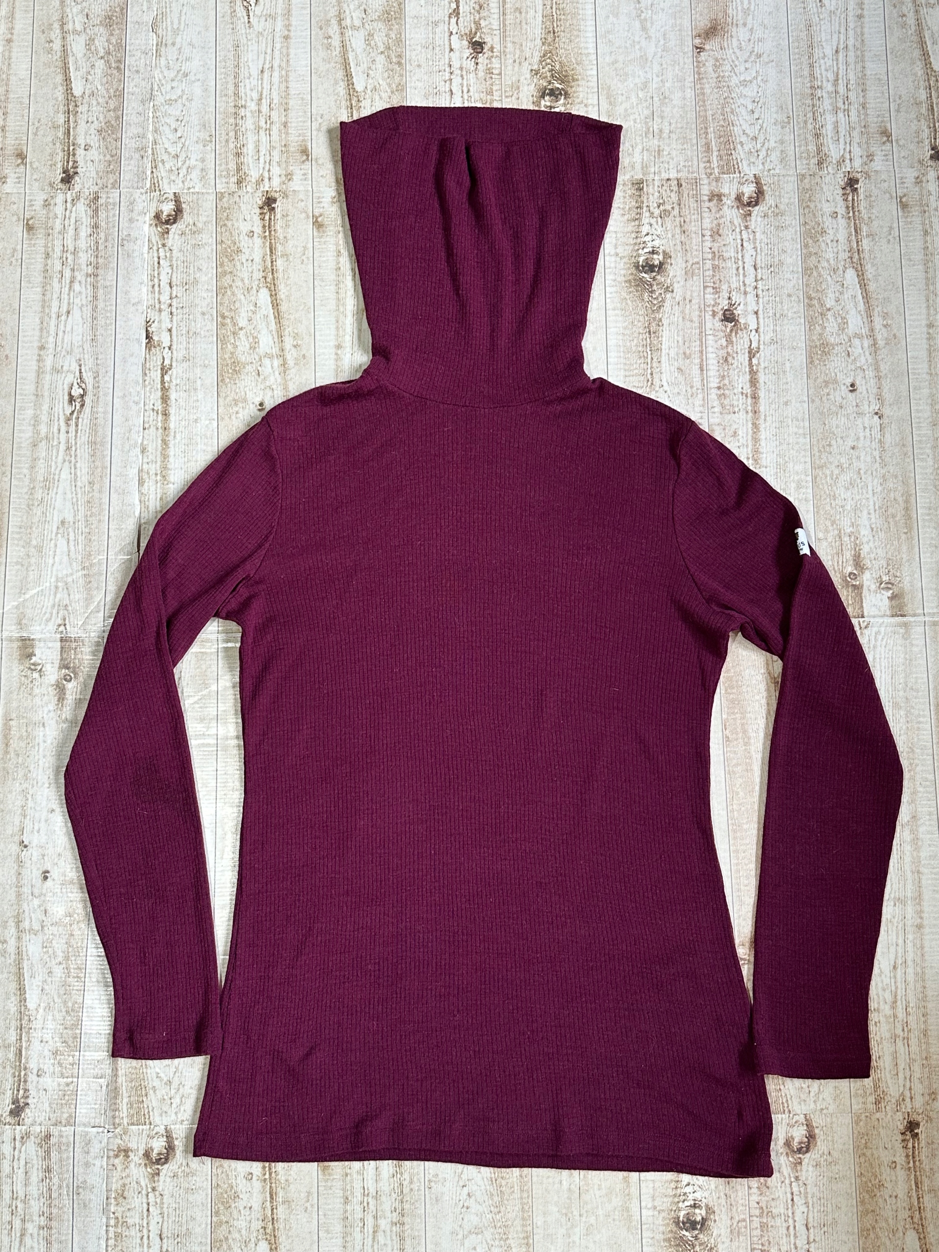 JANUS damska koszulka termoaktywna z golfem 100% MERINO narciarska w góry L Odcień burgund