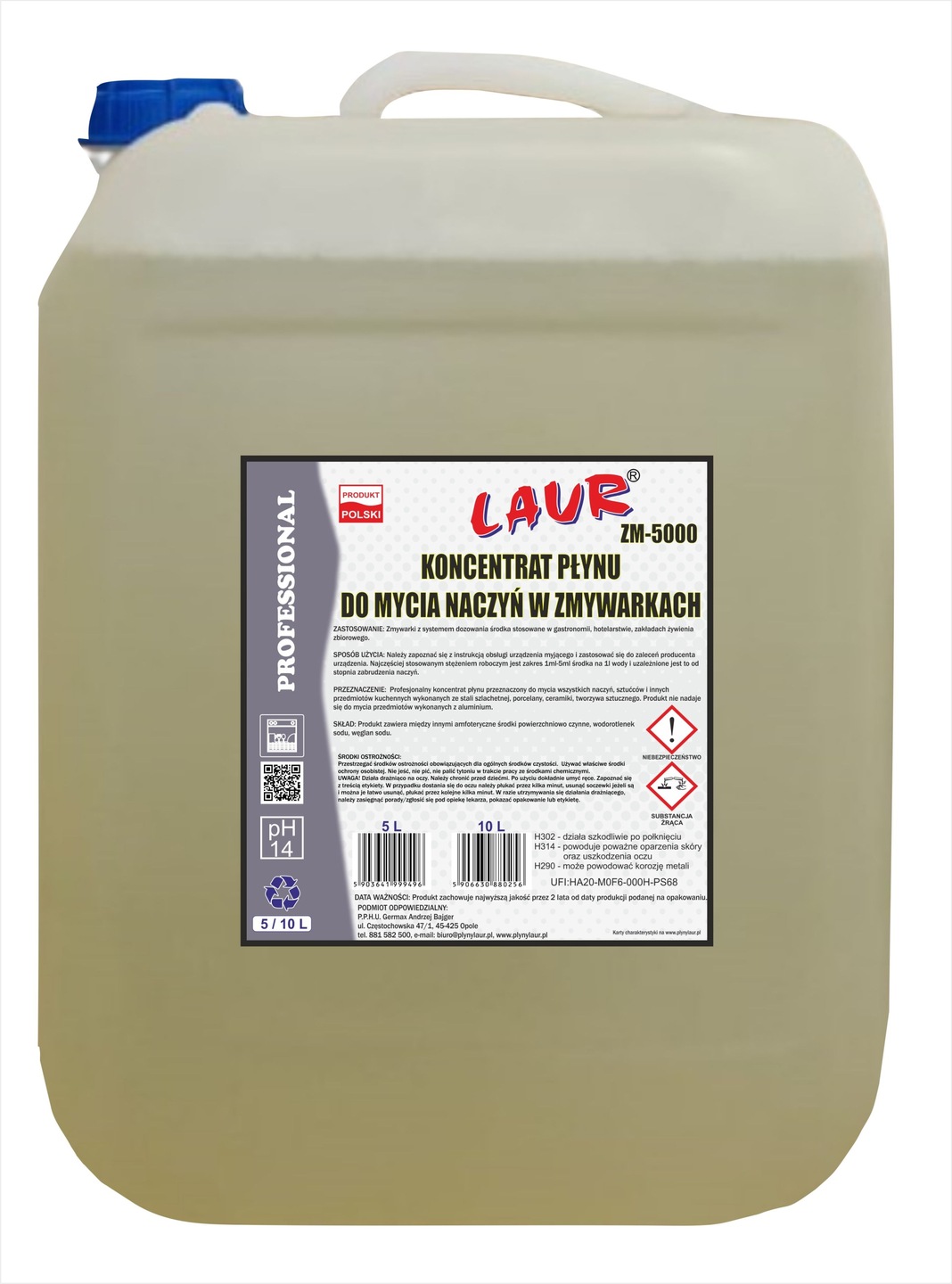 Tekutý Přípravek Na Mytí Nádobí V Myčkách Nádobí 10L (HoReCa)