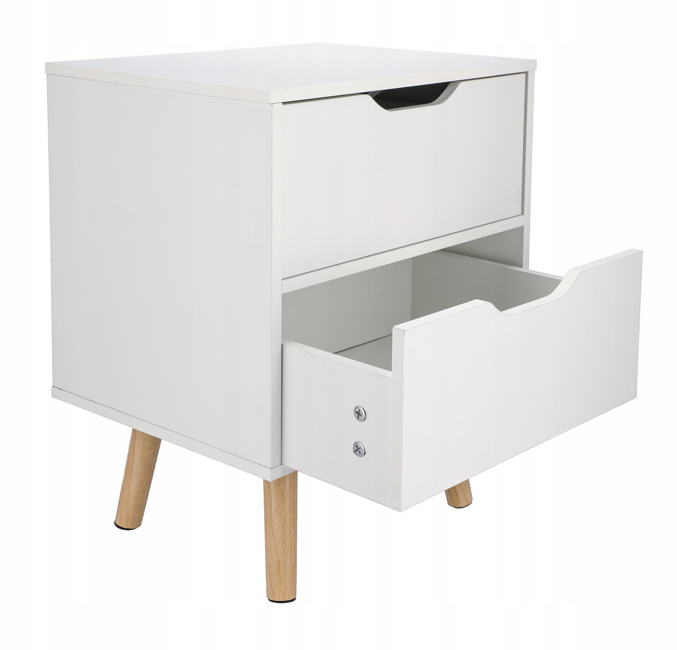 SZAFKA NOCNA STOLIK NOCNY 2 szuflady biała DRUGI GATUNEK SYPIALNIA komoda