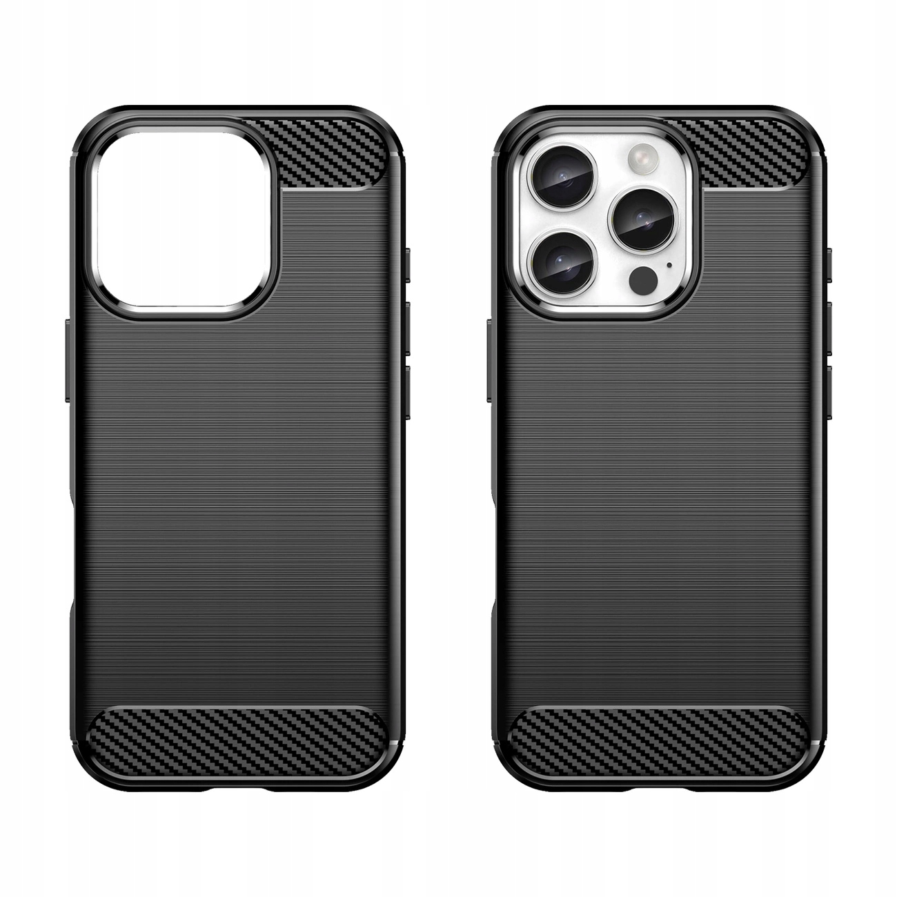 Etui silikonowe Carbon Case do iPhone 16 Pro Max czarne