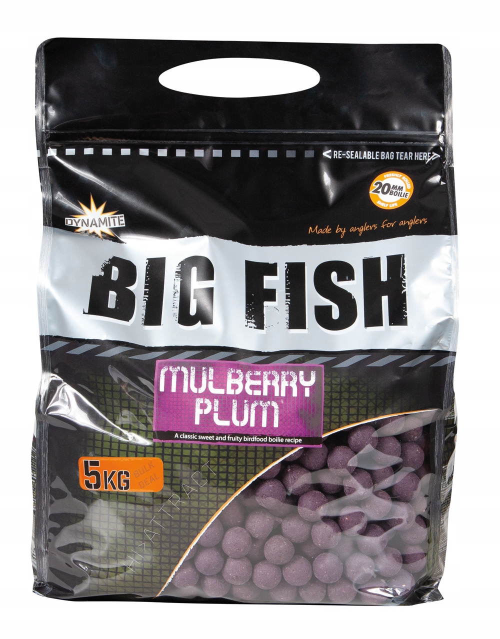 Krmivo pre ryby - Mulberry Plum Dynamite Baits 20mm 5kg Balls