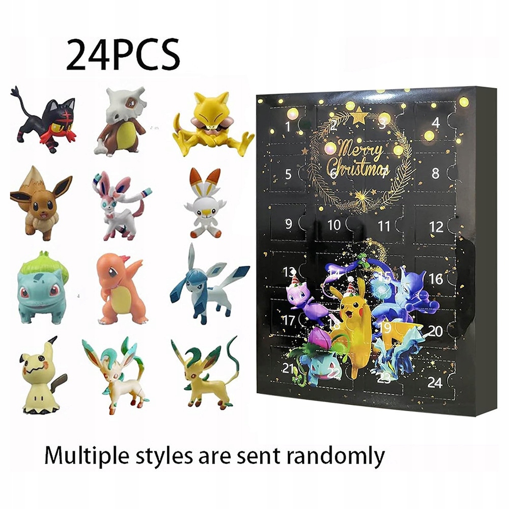 Адвент-календарь Pokemon, 24 силиконовые насадки на трубочки — фото 5