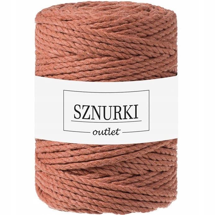 Sznurek do makramy Outlet 3PLY 5mm 100m Terracotta