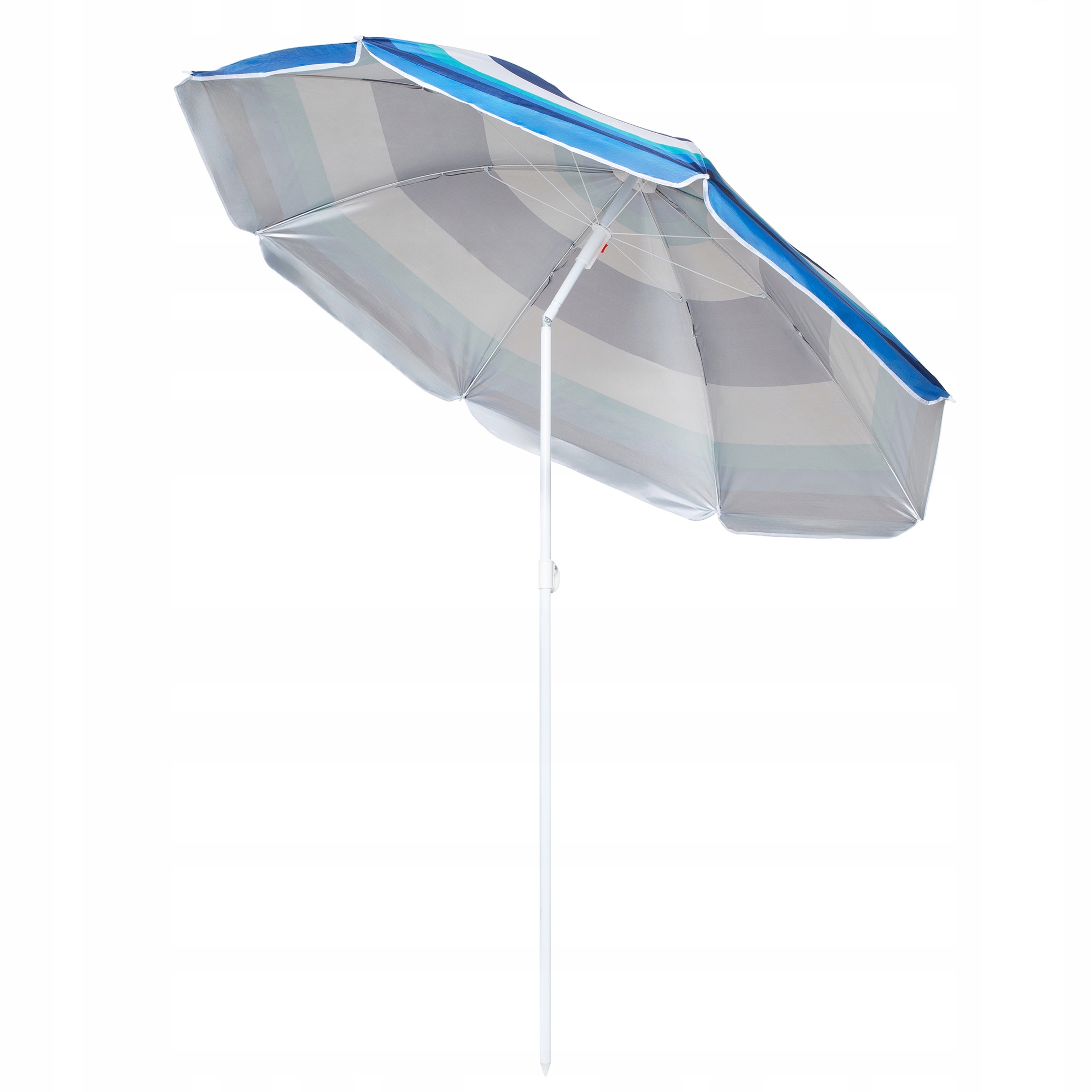 Parasol plażowy ogrodowy składany na balkon 180cm Paski biało-niebieskie — 17