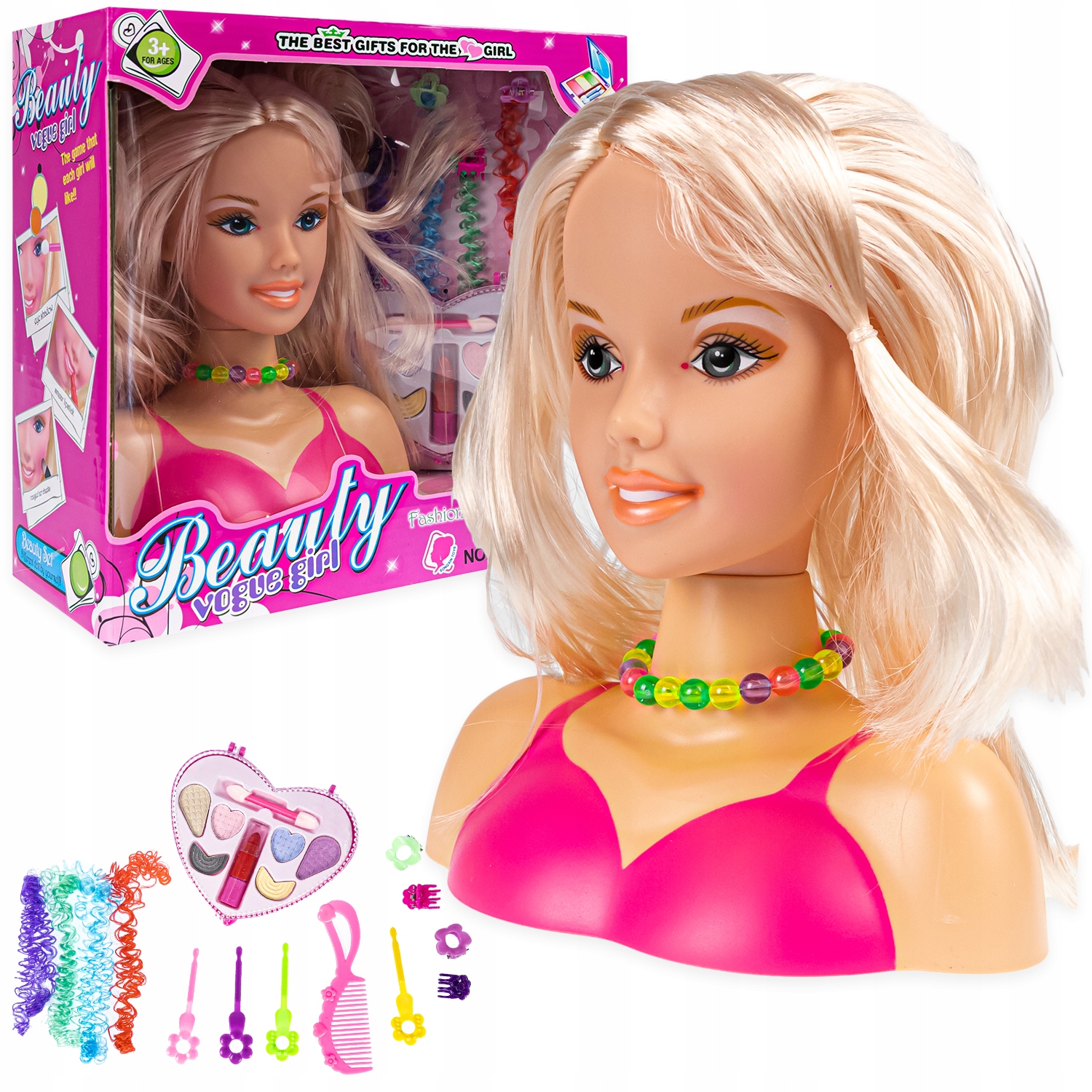 

Głowa Do Stylizacji Czesania Makijażu + Akcesoria