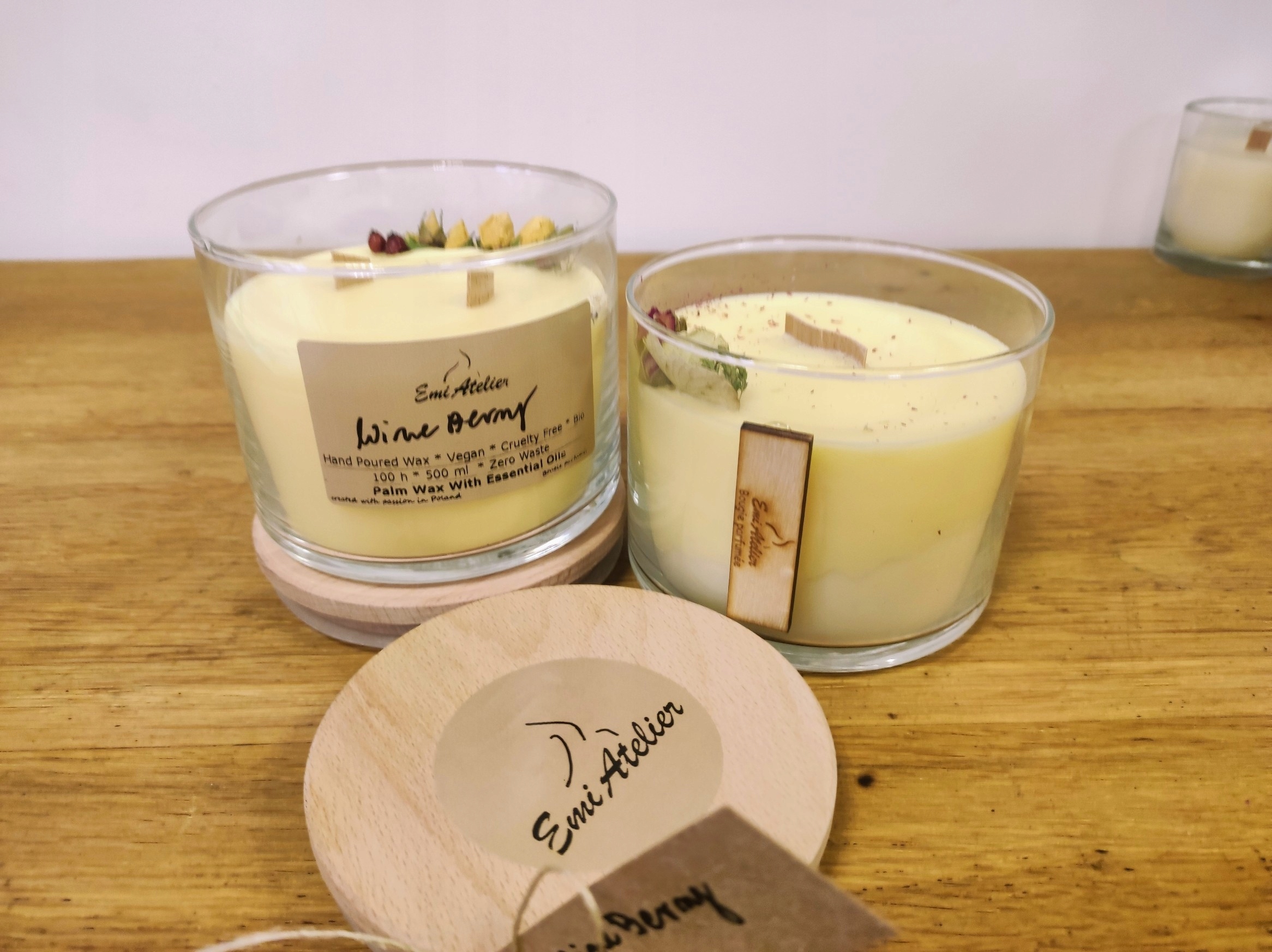 Sójová Svíčka Wineberry Dřevěná Etiketa Trubka 500 1 Kus