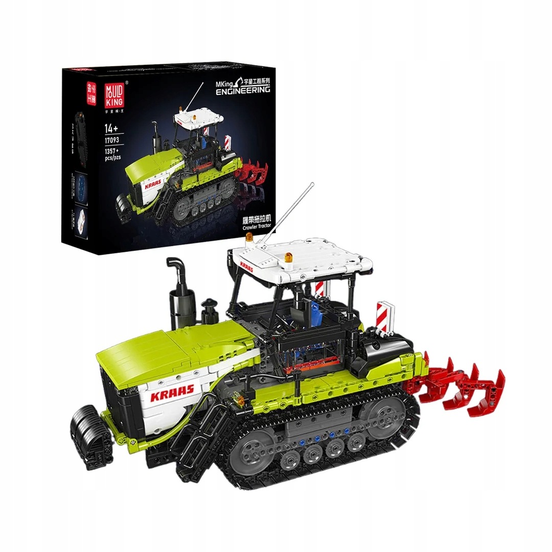 Klocki Technic Ciągnik Gąsienicowy Traktor Rc 1357 El. Mould King 17093