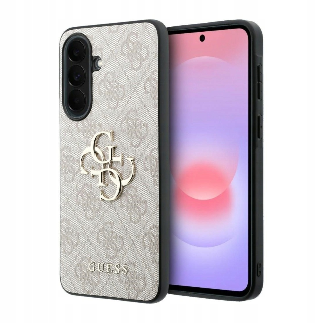 Etui do Samsung A37 5G Guess Leather 4G Metal Logo różowe