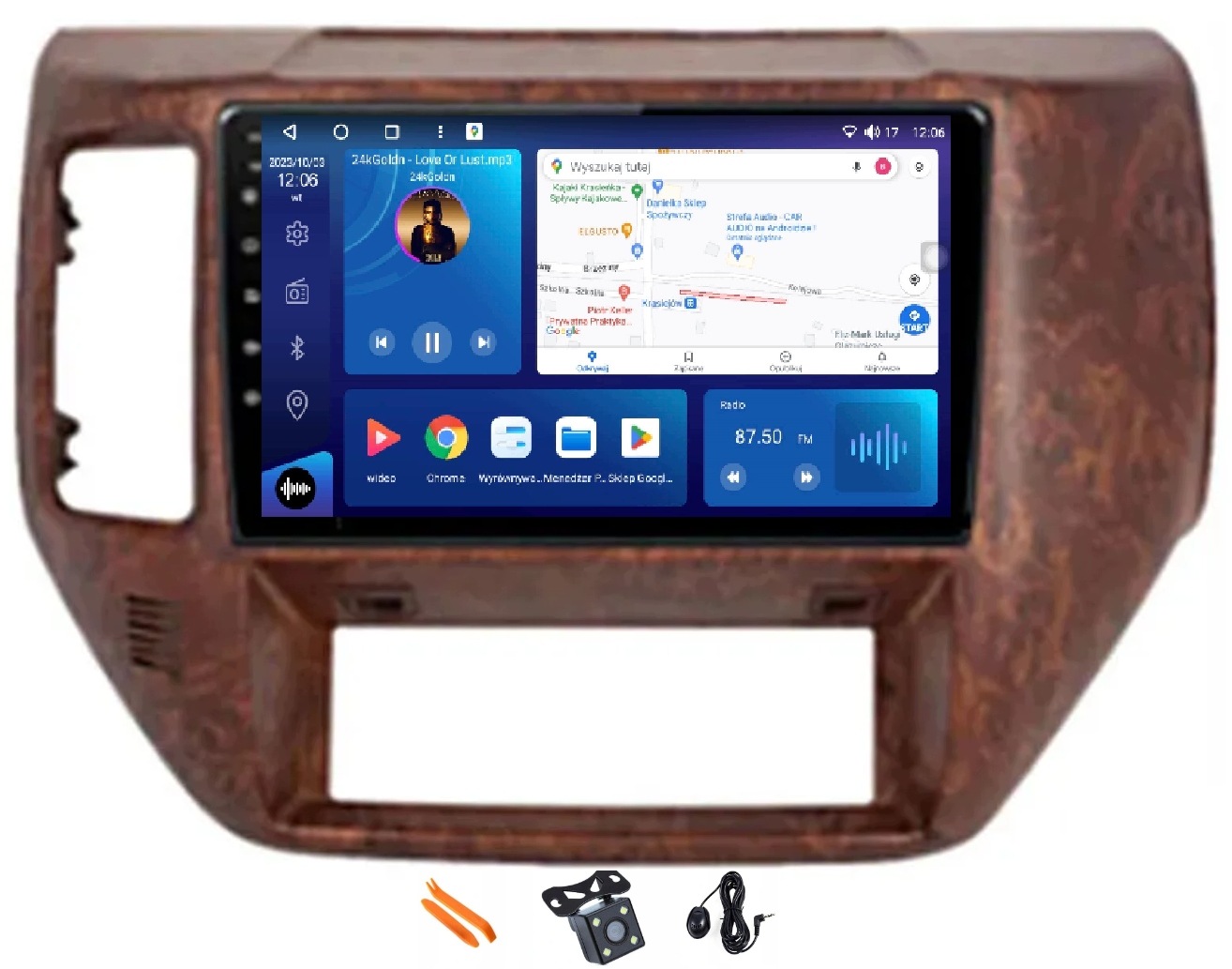 Navigácia Radio Android pre Nissan Patrol 5 Y61 04-20 4/64GB CarPlay Lte 4G