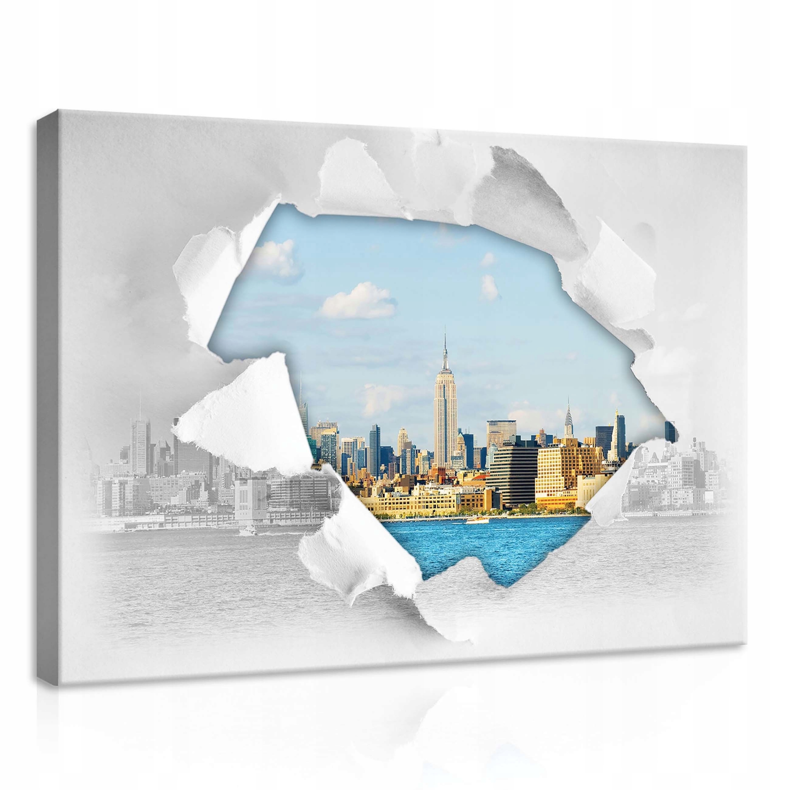 Obraz 70x50 New York město mrakodrapy Empire State Building voda