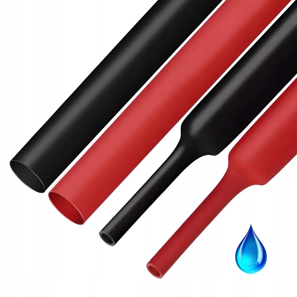 Rurka 3,2mm termokurczliwa z klejem Czerwony Marka motoLEDy