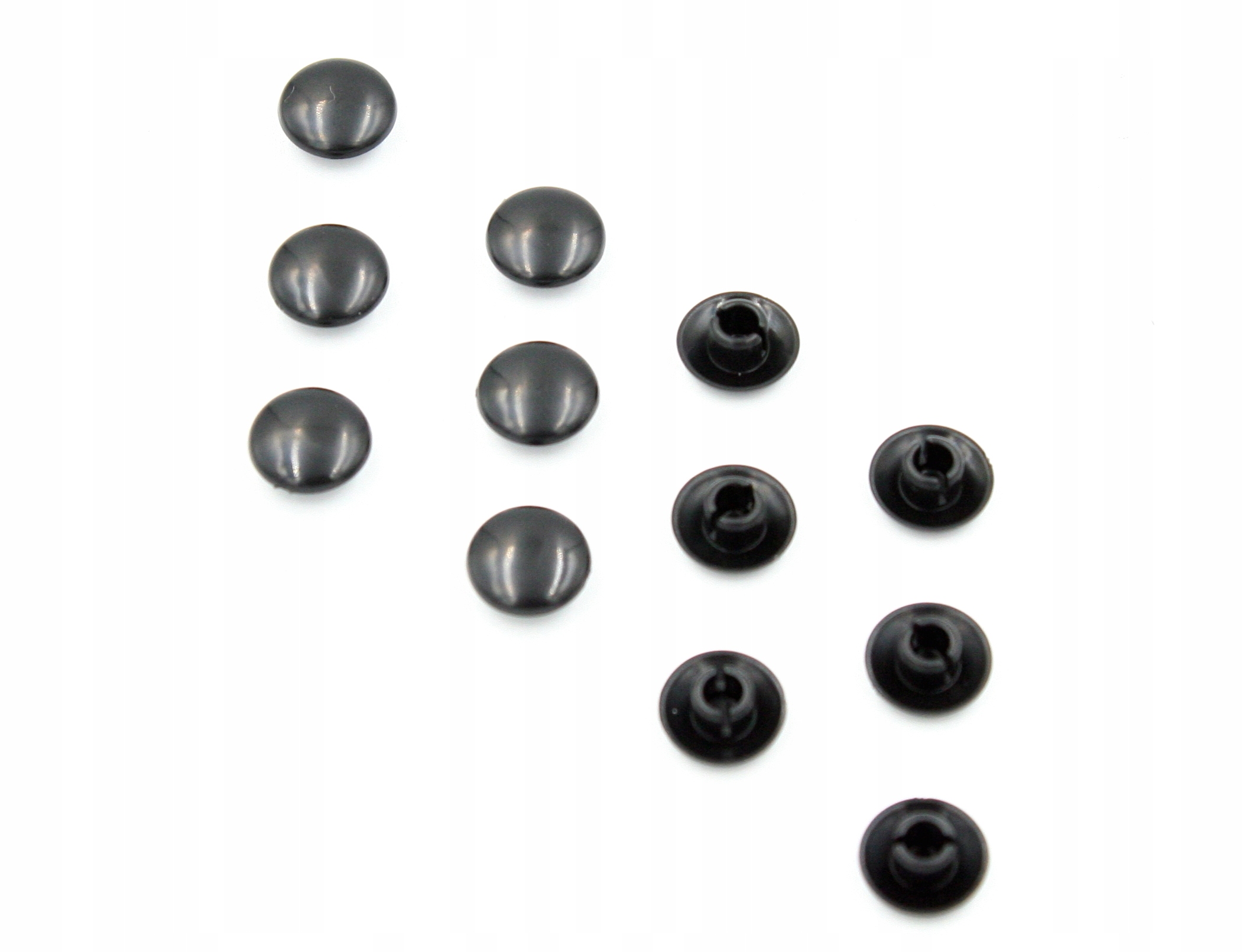 ZAŚLEPKI, MASKOWNICE ŚRUB IMBUSOWYCH M6 CZARNE 12 SZT