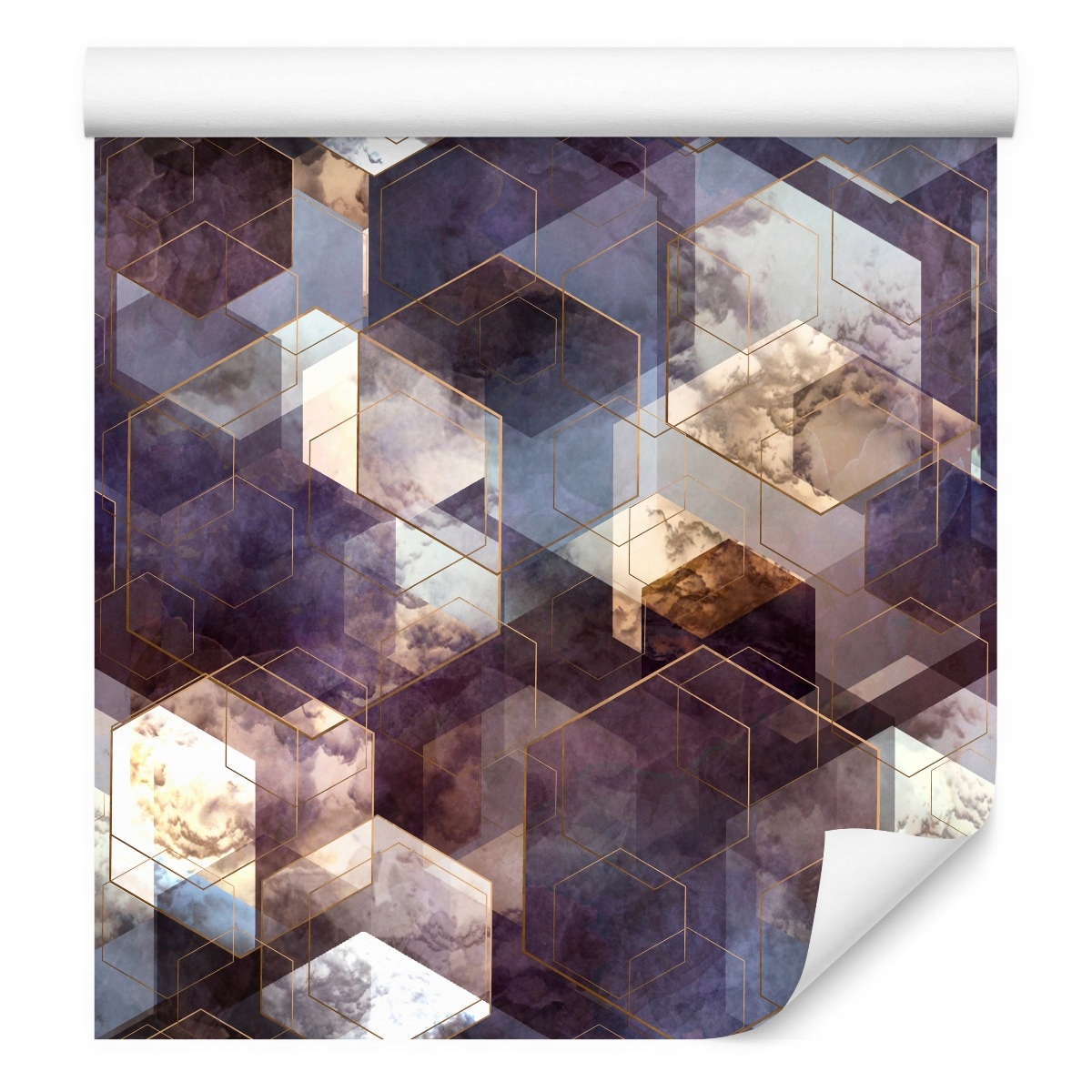 Tapeta do ložnice Mramorové šestiúhelníky Dekorace