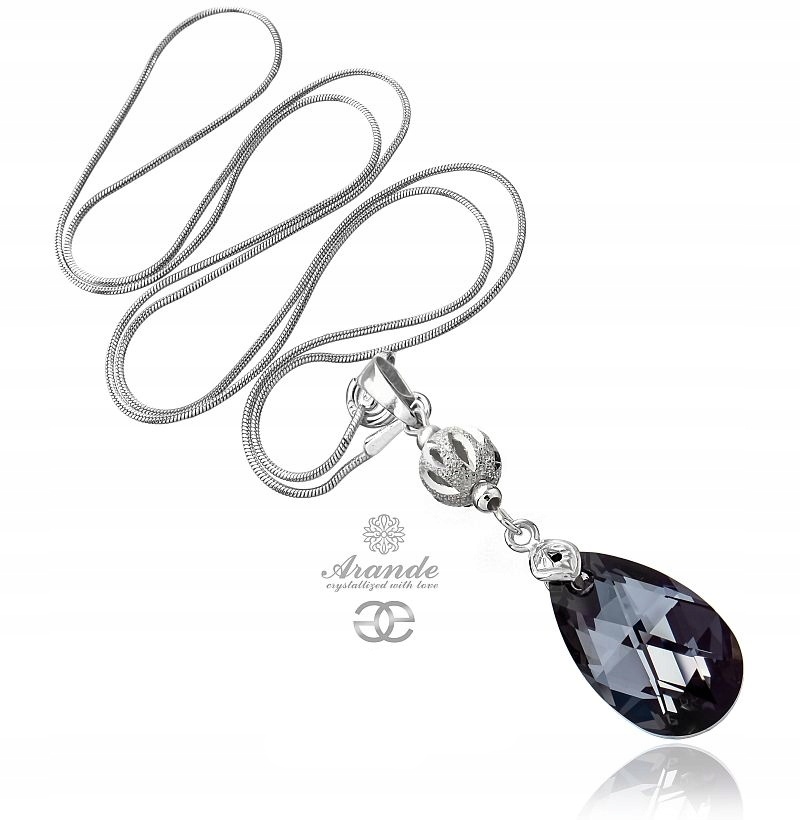 Křišťálový náhrdelník Silver Night Stříbro Arande