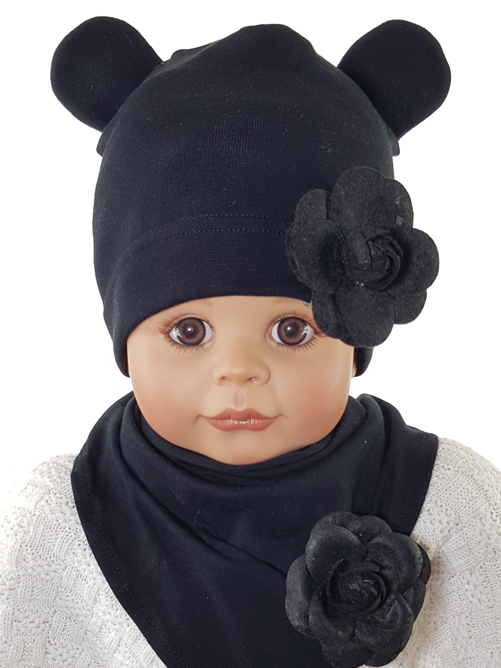 KOMPLET CZAPKA MYSZKA MINNIE + CHUSTKA CZAPECZKA CHUSTECZKA 3-12 M-C 15WZÓR Bohater Myszka Minnie