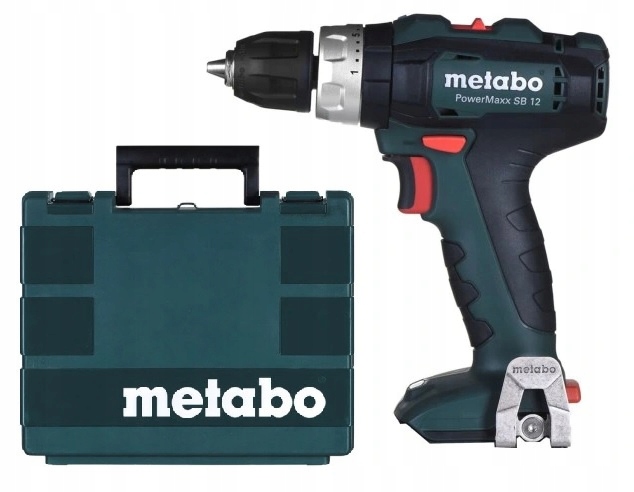 Metabo PowerMaxx Sb 12 40Nm wiertarko-wkrętarka udarowa akumulatorowa waliz